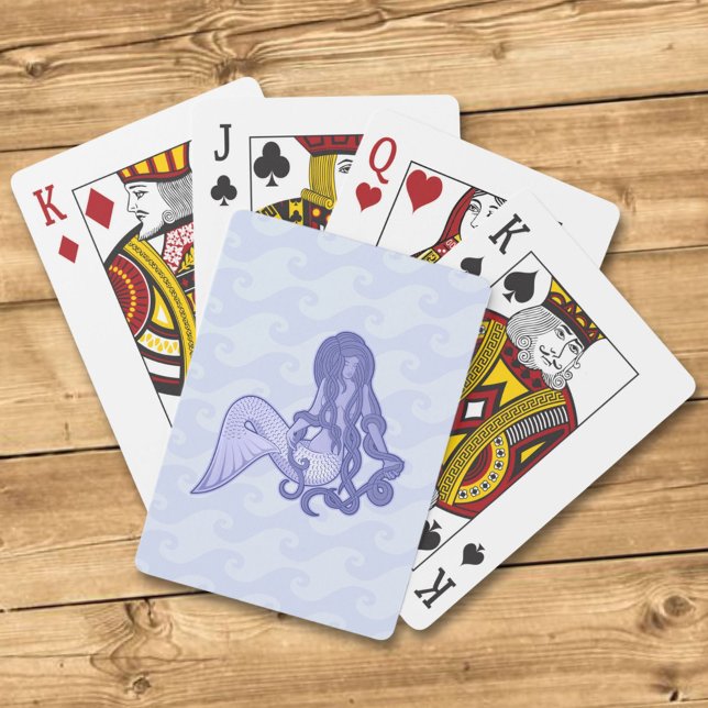 Jeu De Cartes Assis Mermaid bleu (Créateur téléchargé)