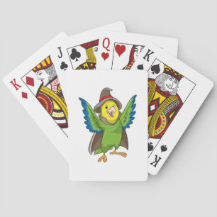 Jeu De Cartes Assistant Parrot en tant qu'assistant avec Casquet