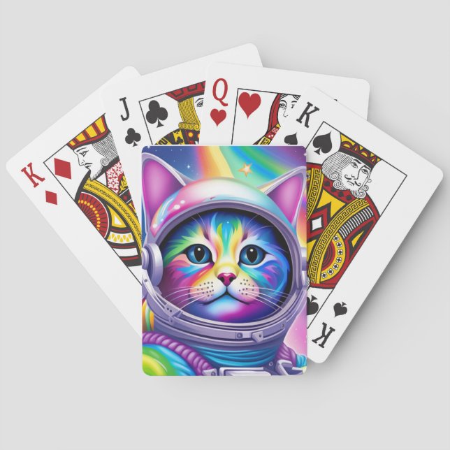 Jeu De Cartes Astronaut de chat - Jouer aux cartes (dos)