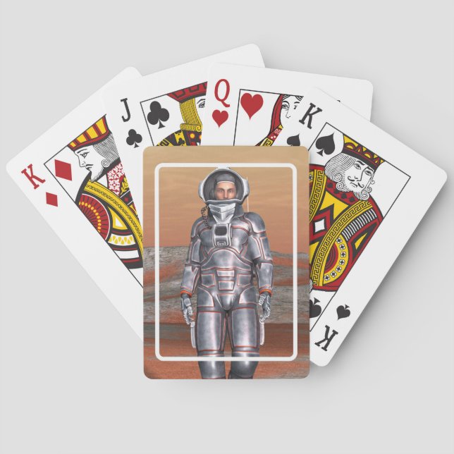 Jeu De Cartes Astronaute Mars - Explorateur de l'espace sur une  (dos)