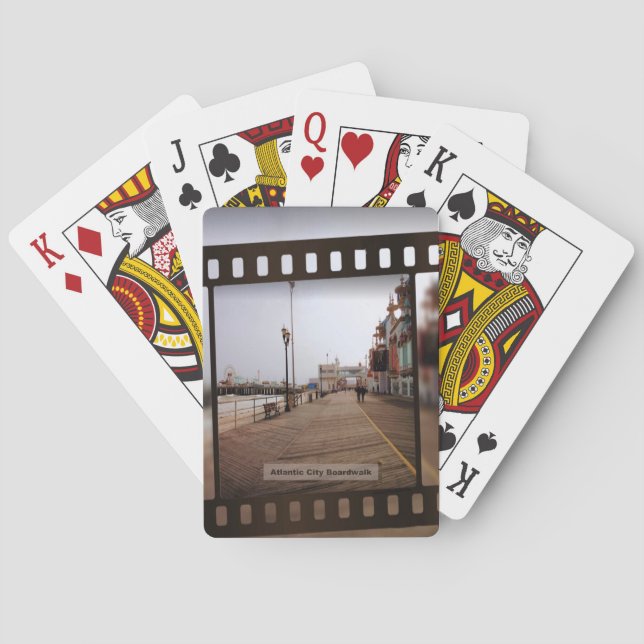 Jeu De Cartes Atlantic City Beach Boardwalk sur film (dos)