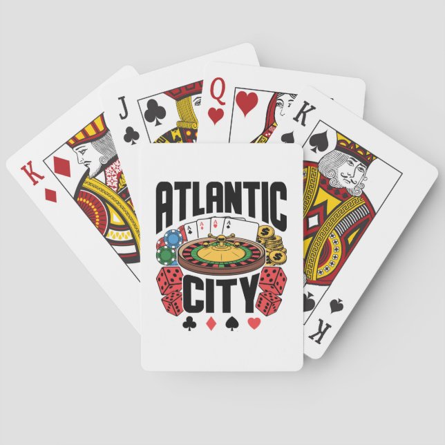 Jeu De Cartes Atlantic City New Jersey Casino Gamme (dos)