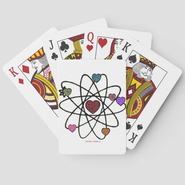 Jeu De Cartes Atomic Saint-Valentin Cœurs Imprimés Léopard (dos)