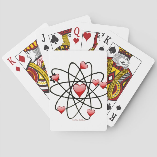 Jeu De Cartes Atomic Saint-Valentin Cœurs Rouges (dos)