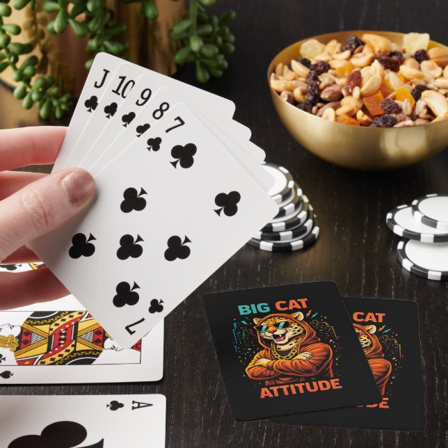 Jeu De Cartes Attitude de gros chat (In Situ)