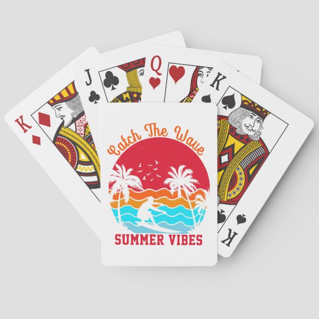 Jeu De Cartes Attrapez la vague d'été (dos)