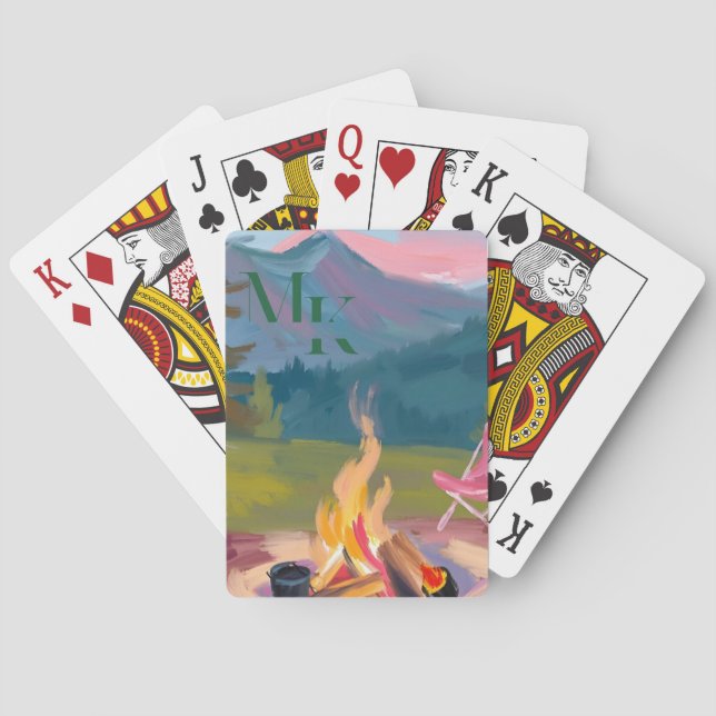 Jeu De Cartes Au Bord Du Feu De Campagne (dos)