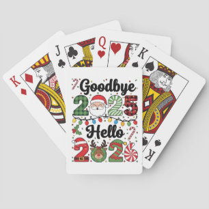 Jeu De Cartes Au revoir 2025 Bonjour 2026 Résolution de Nouvel A