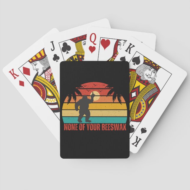 Jeu De Cartes Aucun De Vos Bigfoot Milieu De Cire D'Abeille (dos)