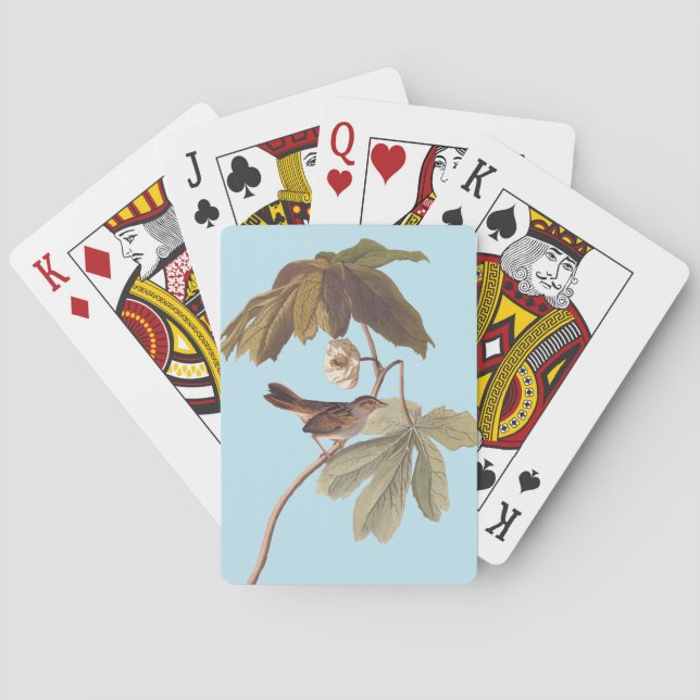 Jeu De Cartes Audubon Oiseau de Bruant sur Mandrake sauvage (dos)