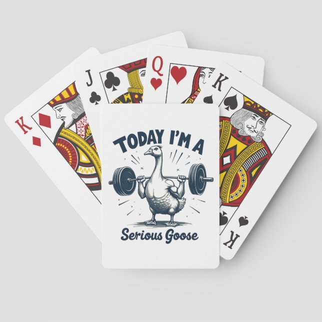 Jeu De Cartes Aujourd'hui, je suis un sérieux levage d'oie Poids (dos)
