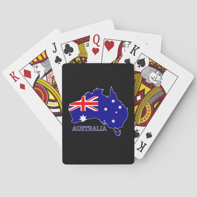 Jeu De Cartes Australie Carte du drapeau Voyage (dos)