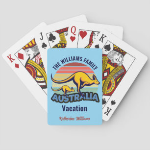 Jeu De Cartes Australie Voyage Cute Kangaroo Sunset Voyage perso