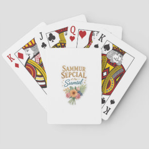Jeu De Cartes Autocollant découpé floral spécial été Vintage