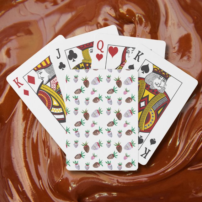 Jeu De Cartes Autocollants de fraises recouvertes de chocolat à  (Créateur téléchargé)