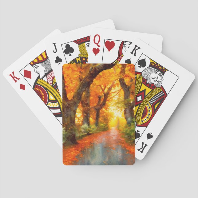 Jeu De Cartes Automne/Automne/Automne/Feuille/Nature (dos)