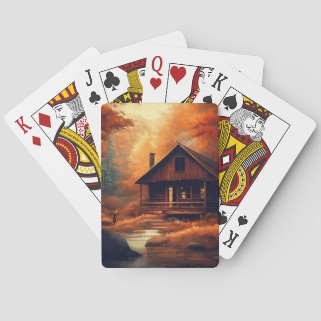 Jeu De Cartes Automne/Automne/Halloween/Peinture rustique (dos)