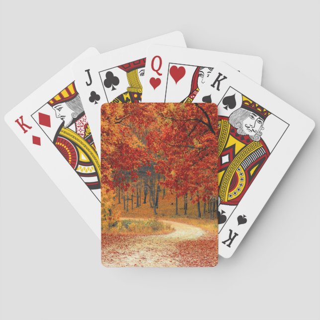 Jeu De Cartes automne dans la forêt (dos)