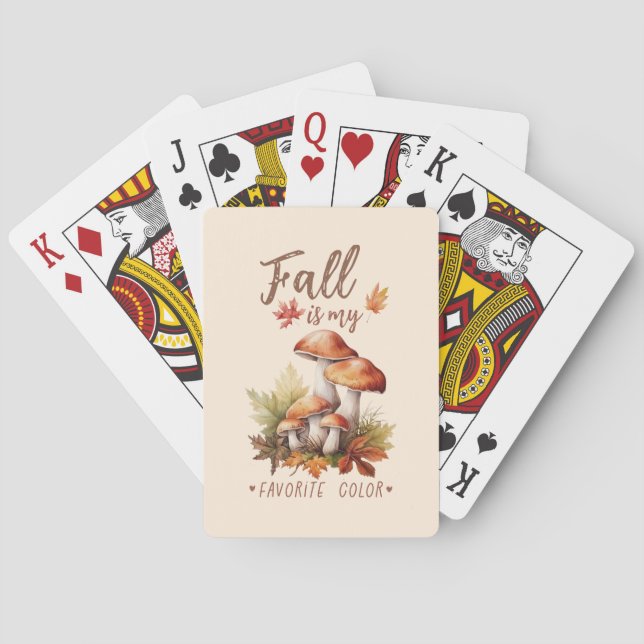 Jeu De Cartes Automne Est Ma Couleur Préférée - Champignons & Fe (dos)