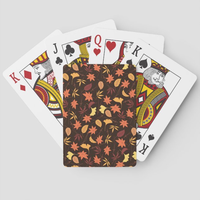 Jeu De Cartes Automne laisse Motif jouer des cartes (dos)