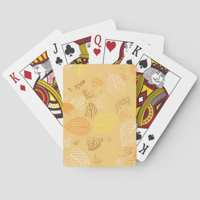 Jeu De Cartes Automne, Motif Feuille 4 (dos)
