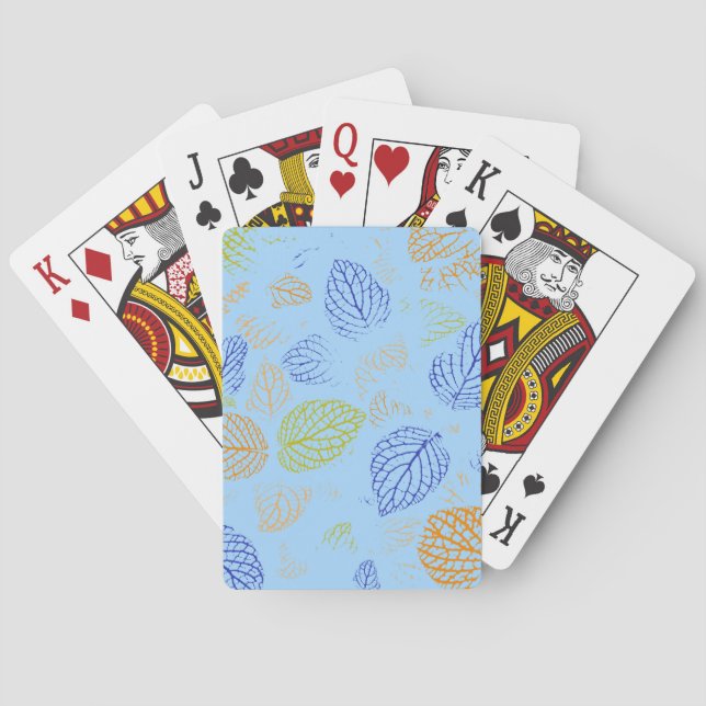 Jeu De Cartes Automne, motif feuilles 3 (dos)