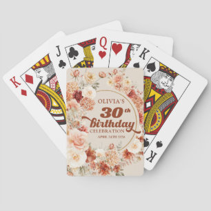 Jeu De Cartes Automne terre cuite blush bordeaux boho 30e annive