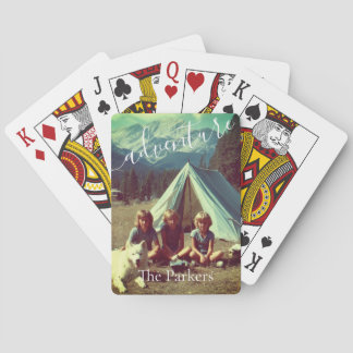 Jeu De Cartes Aventure de camping familiale personnalisée