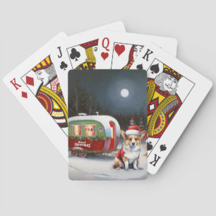 Jeu De Cartes Aventure de Noël de la caravane du Corgi d'hiver