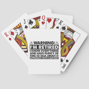 Jeu De Cartes Avertissement Je suis à la retraite Drôle de retra