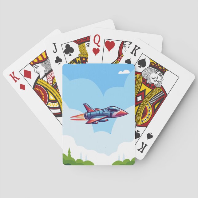 Jeu De Cartes avion/avion de chasse (dos)