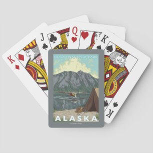 Jeu De Cartes Avion de Bush et pêche - parc national de Denali,