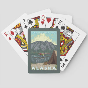 Jeu De Cartes Avion de Bush et pêche - parc national de Denali,
