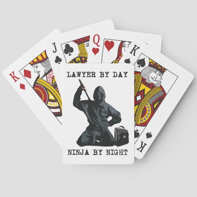Jeu De Cartes Avocat Le Jour, Ninja La Nuit (dos)