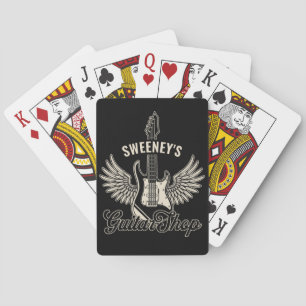 Jeu De Cartes AXE Electrique AJOUTER NOM Guitariste Guitare Bout