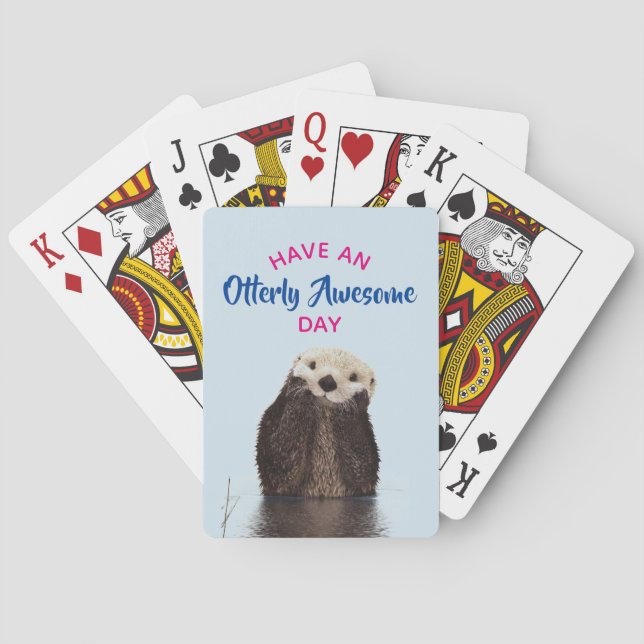 Jeu De Cartes Ayez une journée absolument géniale mignonne Otter (dos)
