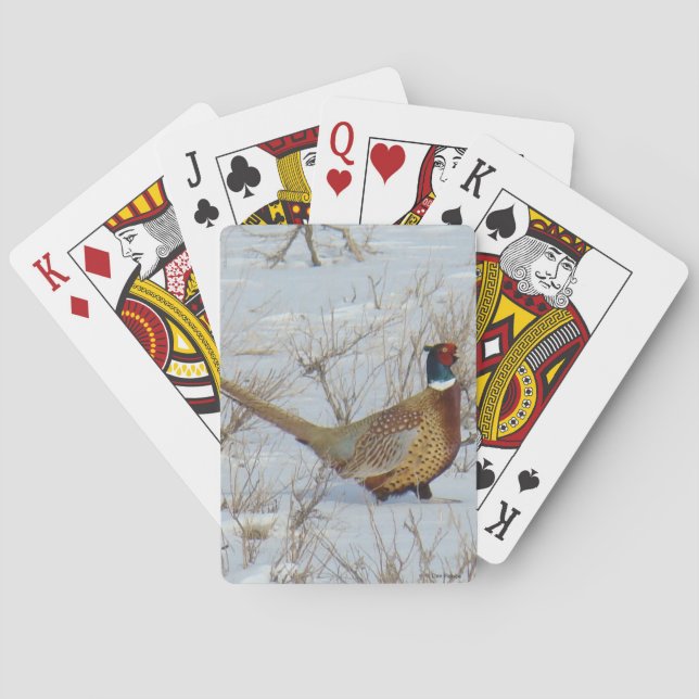 Jeu De Cartes B22 Faisan à collier dans la neige (dos)