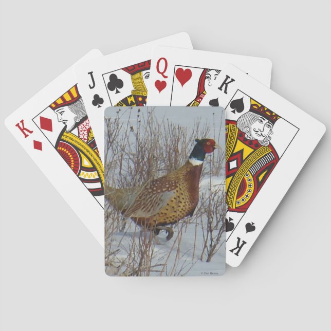 Jeu De Cartes B23 Faisan à collier dans la neige (dos)