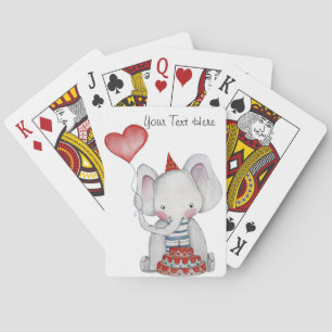 Jeu De Cartes Baby Birthday Elephant Playing Cards