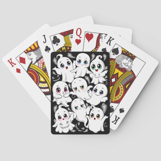 Jeu De Cartes Baby Ghosts Éffrayant mignon Halloween humeur (dos)