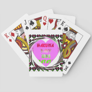 Jeu De Cartes Baby Pink Hearts Hakuna Matata Baby Kids Design.p