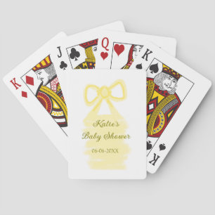 Jeu De Cartes Baby shower jaune arc aquarelle élégant moderne
