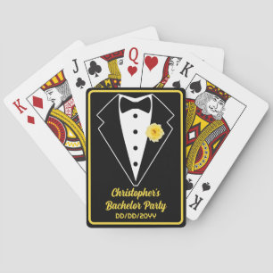 Jeu De Cartes Bachelor Party Poker Black Tuxedo Butter Jaune