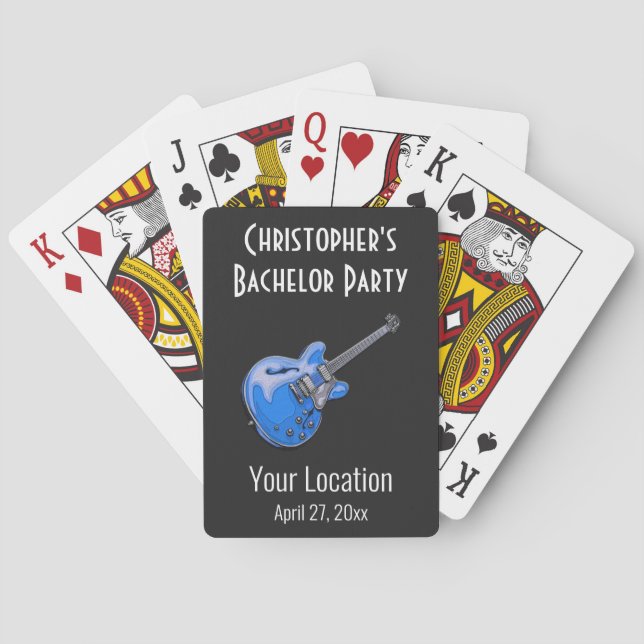 Jeu De Cartes Bachelor Party Wedding Favoriser la guitare (dos)