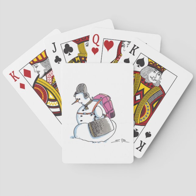 Jeu De Cartes Backpack Snowman Poker jouer cartes (dos)