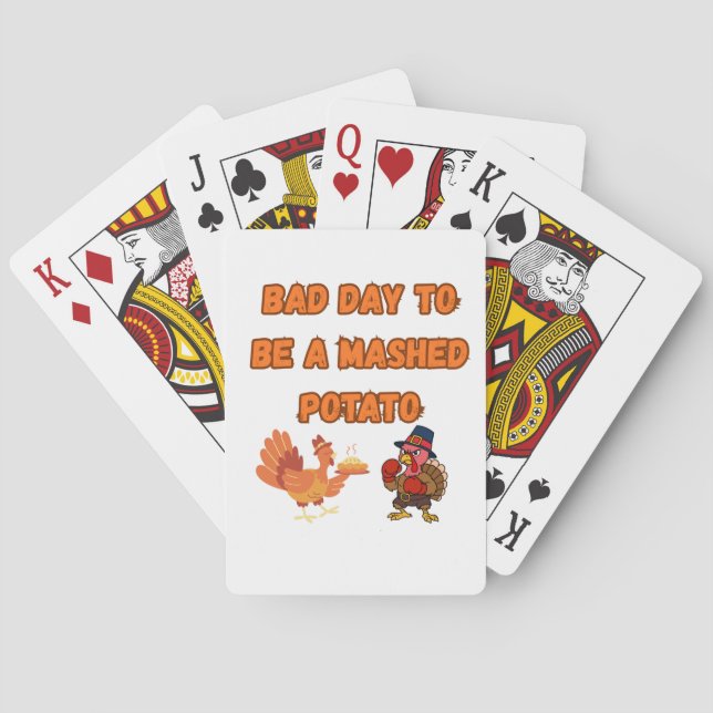 JEU DE CARTES "BAD DAY TO BE A MASHED POTATO"  (dos)