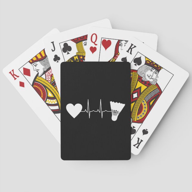Jeu De Cartes Badminton - Battledore Coeur de Volant (dos)