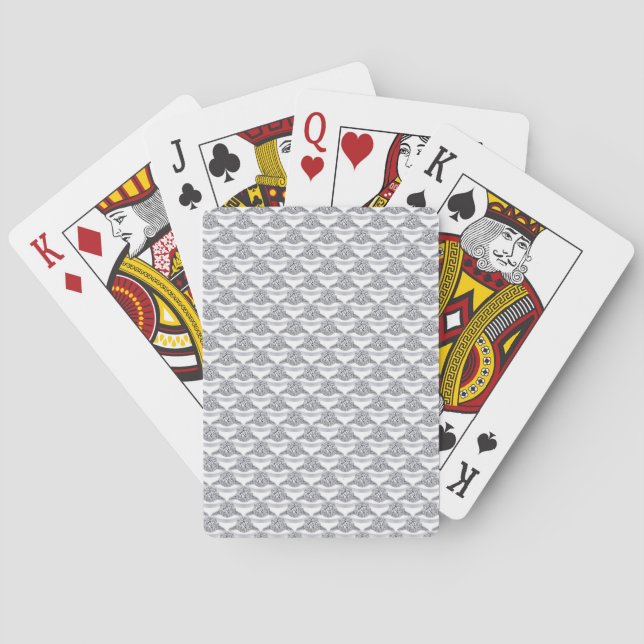 Jeu De Cartes Bague de diamant en platine (dos)