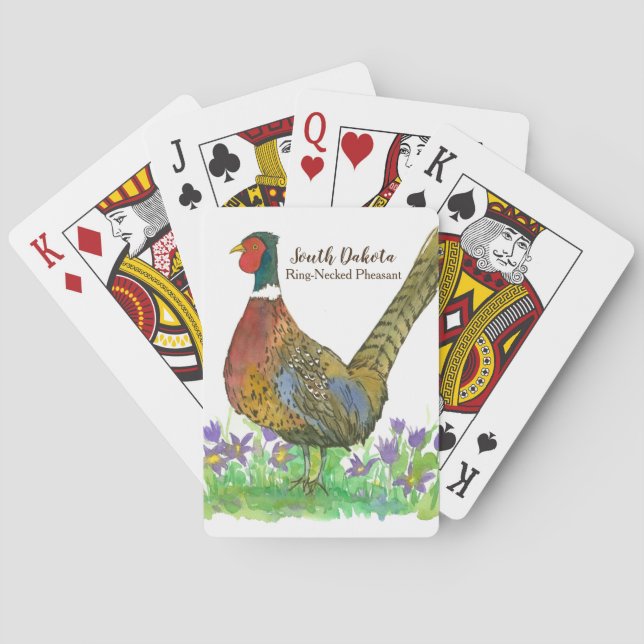 Jeu De Cartes Bague de faisan cou South Dakota State Bird (dos)