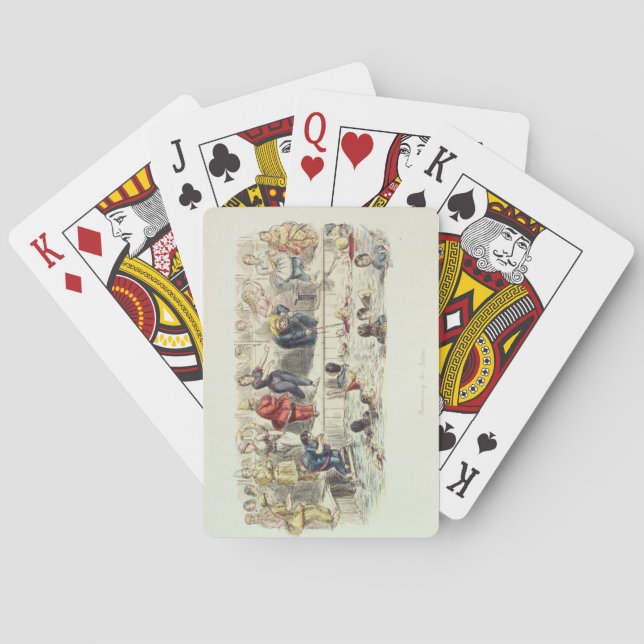 Jeu De Cartes Baignade pour dames, 1844 (litho) (dos)